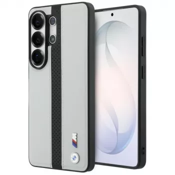 BMW Perforated Stripe Logo MagSafe Dėklas, skirtas Samsung Galaxy S26 Ultra, pilkas