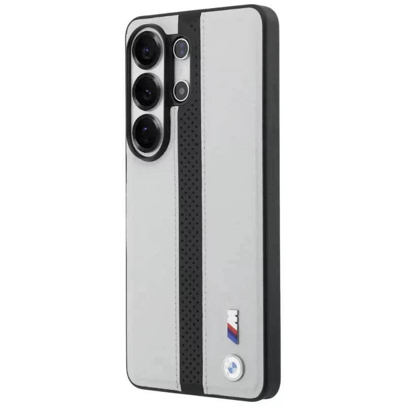 BMW Perforated Stripe Logo MagSafe Dėklas, skirtas Samsung Galaxy S26 Ultra, pilkas