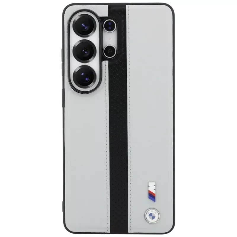 BMW Perforated Stripe Logo MagSafe Dėklas, skirtas Samsung Galaxy S26 Ultra, pilkas