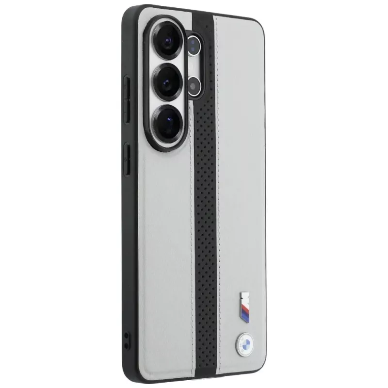 BMW Perforated Stripe Logo MagSafe Dėklas, skirtas Samsung Galaxy S26 Ultra, pilkas