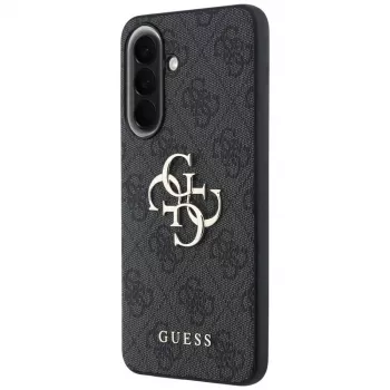 Guess Leather 4G Metal Logo Dėklas Samsung Galaxy A57 5G, Juodas