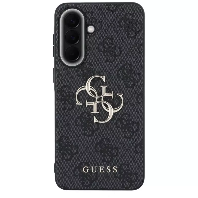 Guess Leather 4G Metal Logo Dėklas Samsung Galaxy A57 5G, Juodas