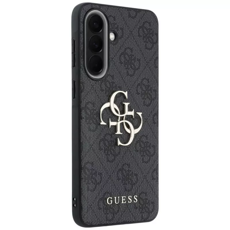 Guess Leather 4G Metal Logo Dėklas Samsung Galaxy A57 5G, Juodas