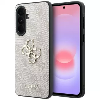 Guess Leather 4G Metal Logo Dėklas Samsung Galaxy A37 5G Rožinis