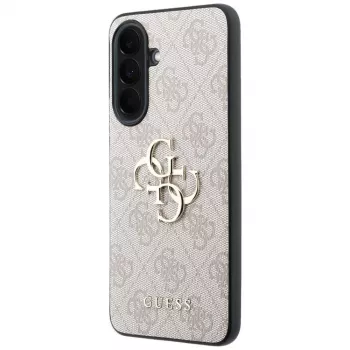 Guess Leather 4G Metal Logo Dėklas Samsung Galaxy A37 5G Rožinis