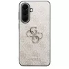 Guess Leather 4G Metal Logo Dėklas, skirtas Samsung Galaxy A57 5G, Rožinis