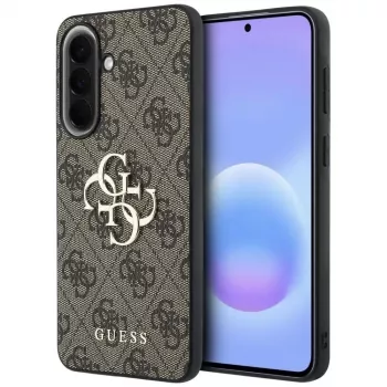 Guess Leather 4G Metal Logo Dėklas Samsung Galaxy A57 5G Rudas