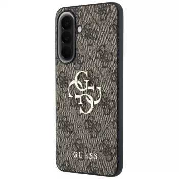 Guess Leather 4G Metal Logo Dėklas Samsung Galaxy A57 5G Rudas