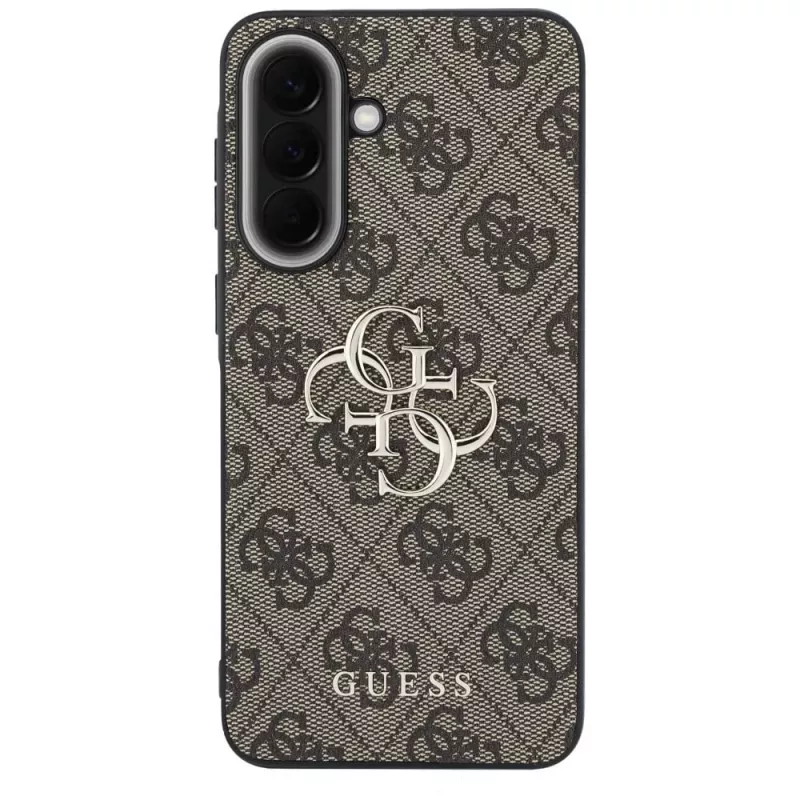 Guess Leather 4G Metal Logo Dėklas Samsung Galaxy A57 5G Rudas