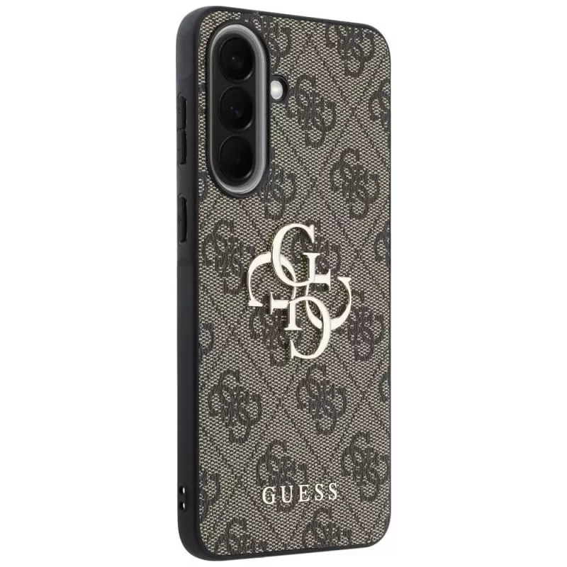 Guess Leather 4G Metal Logo Dėklas Samsung Galaxy A57 5G Rudas
