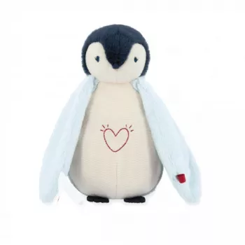 Kaloo Complices Penguin Plush Night Light su 7 spalvų LED ir lopšinėmis
