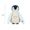 Kaloo Complices Penguin Plush Night Light su 7 spalvų LED ir lopšinėmis