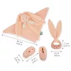 Kaloo 3-in-1 Baby Gift Set Rabbit (Comforter + Teether + Booties) Peach Lapinoo