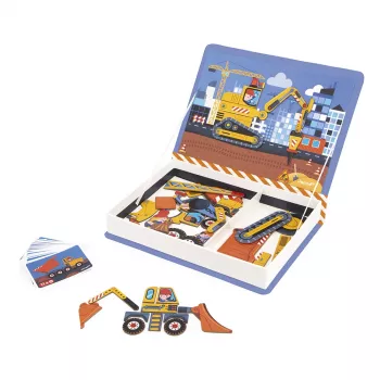 Janod Magnetibook Construction Site Magnetinis Lavinamasis Žaidimas