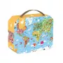 Janod World Map Puzzle in Suitcase 300 Pieces