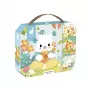 Janod Pure Progressive Jigsaw Puzzle Set in Suitcase – Animals – 4 Puzzles (6, 9, 12, 16 Pieces) – 2+ Years – Made in France