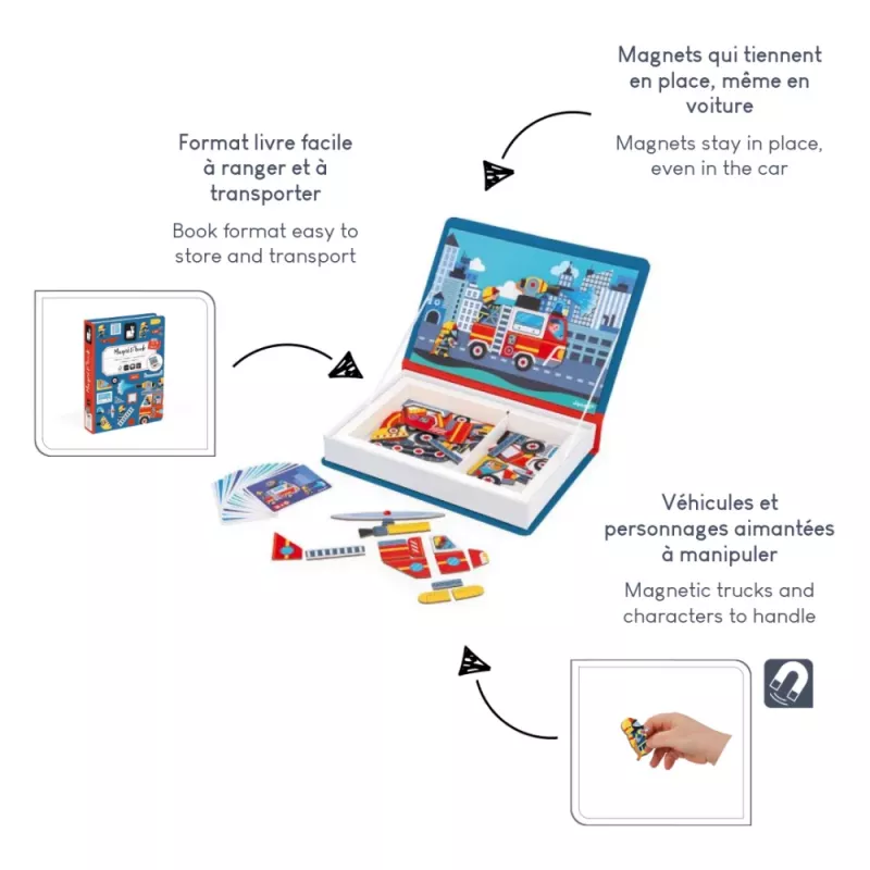 Janod Magnetibook Fire Brigade Magnetic Creative Play Set