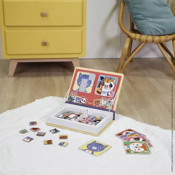 Janod Magnetibook Puzzle Animals Magnetinė Dėlionė Knyga