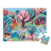 Janod Forest Glow-in-the-Dark Jigsaw Puzzle with UV Lamp 24 Pieces
