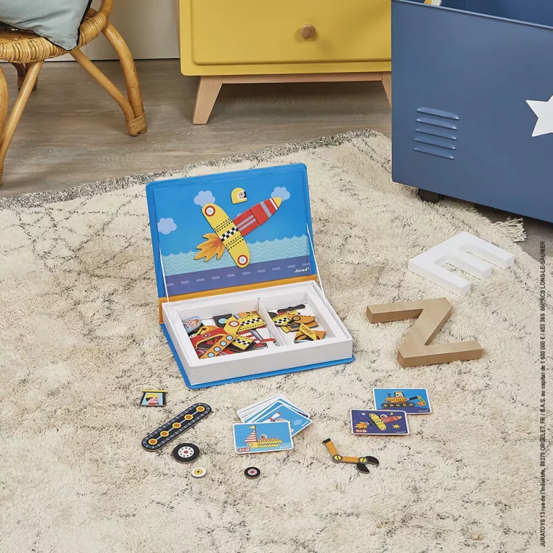 Janod Magnetibook Vehicles Magnetinė veiklų knygelė