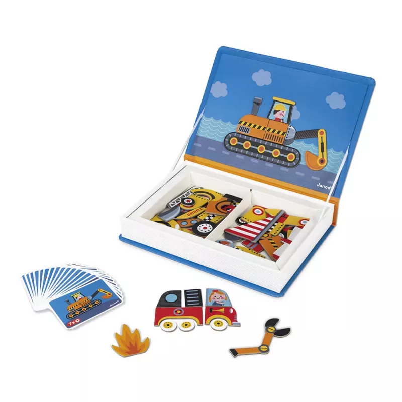 Janod Magnetibook Vehicles Magnetinė veiklų knygelė