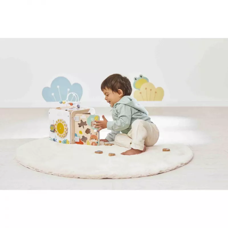 Janod Pure Large Activity Cube su Karoliukų Labirintu - 20 Veiklų - J05142