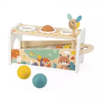 Janod Pure Wooden Xylophone su kamuoliukų takeliu