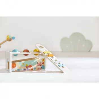Janod Pure Wooden Xylophone su kamuoliukų takeliu
