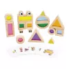 Janod Sensory Wooden Building Blocks Transparent Colored 12m+