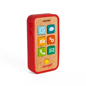 Janod medinis žaislinis telefonas su garsais J05334