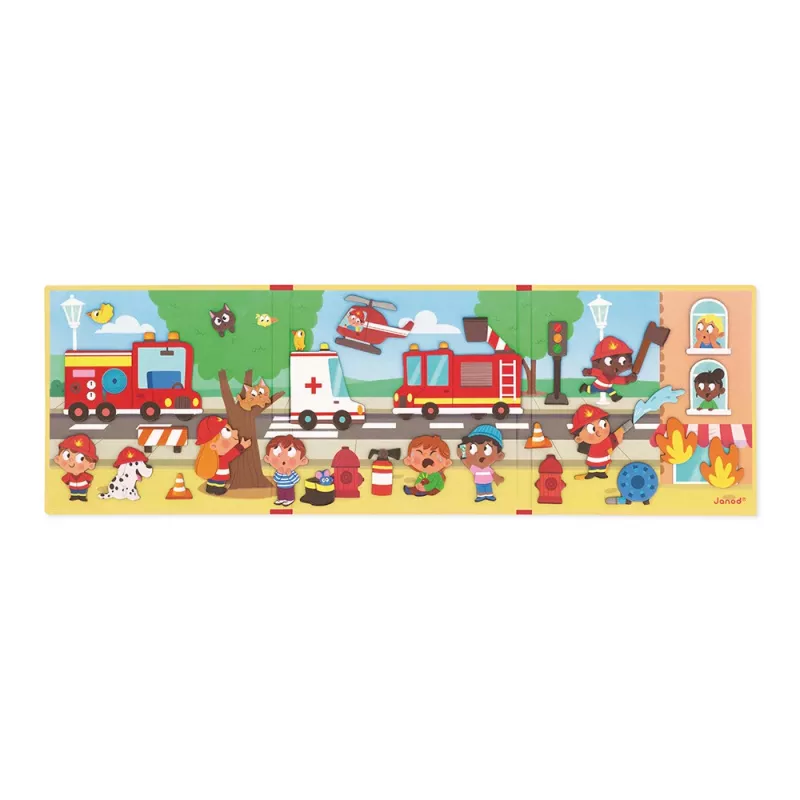 Janod Magneti'stories Firefighters Magnetic Story Set - 30 Pieces
