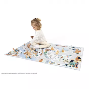 Janod Cross Roads Mountains Playmat with Road