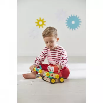 Janod Brico'Kids Medinis Robotas Surinkimo ir Traukimo Žaislas 2+