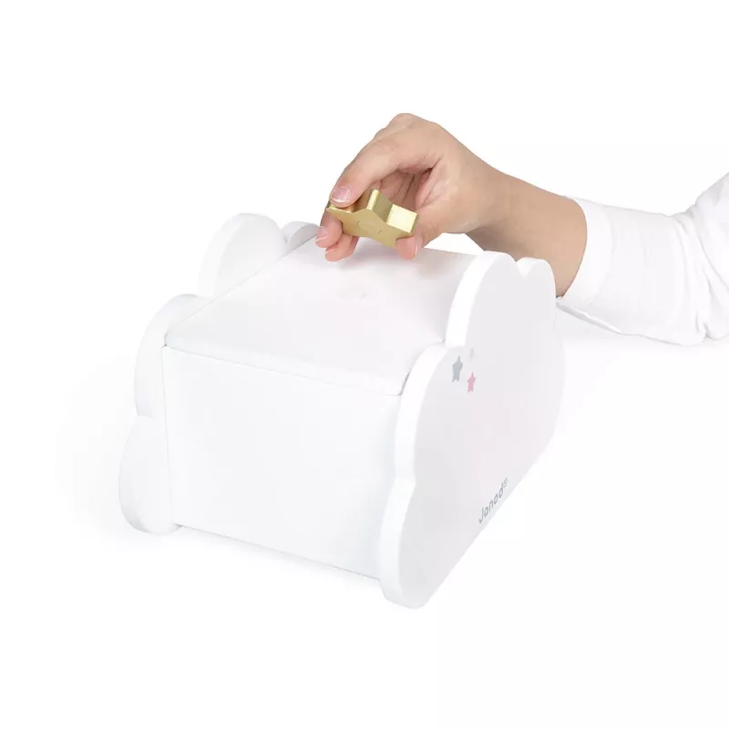Janod Unicorn Musical Jewelry Box su veidrodžiu, karoliais ir apyranke 3+