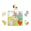 Janod Pure Sensory Wooden Puzzle Farm Animals 7 Pieces