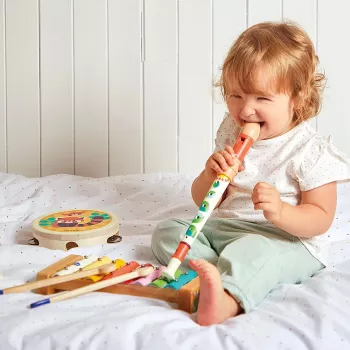 Janod Gioia muzikinis žaislų rinkinys – 5 instrumentai, mediniai, pastelinės spalvos, nuo 18 mėn.