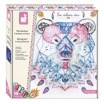 Janod 3D String Art Animals – kūrybinis rinkinys vaikams