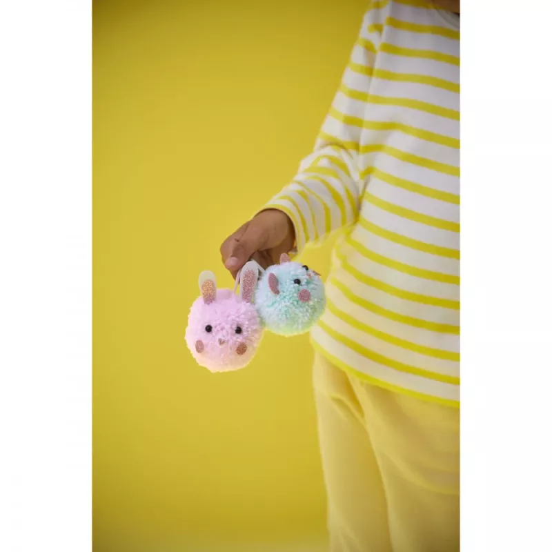 Janod Pom-Pom Kūrybinis Rinkinys – 2 Maži Gyvūnėliai – Nuo 7 Metų