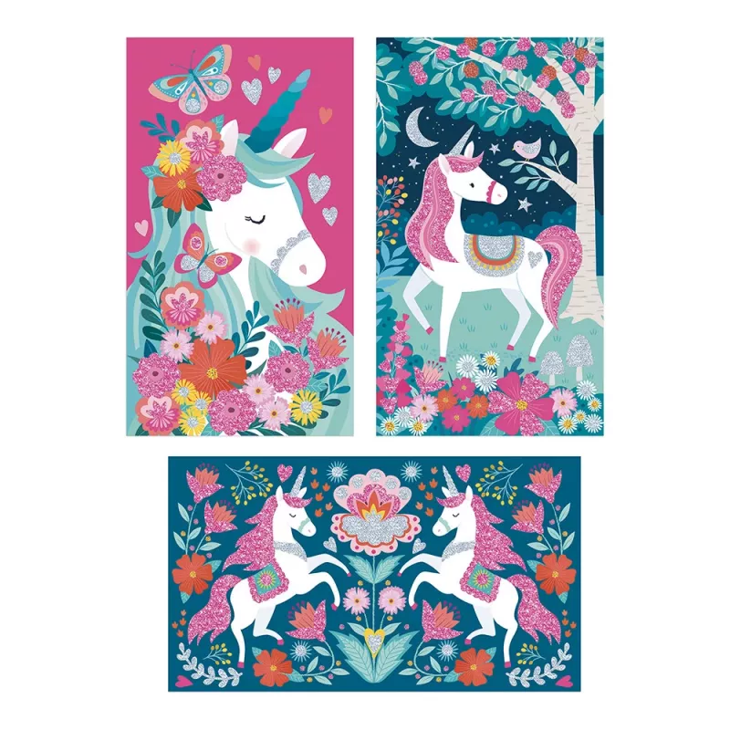 Janod Glitter Unicorns Kūrybinis Rinkinys 6+