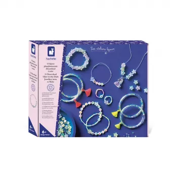 Janod Fluorescent Beads Jewellery Making Kit vaikams nuo 6 metų