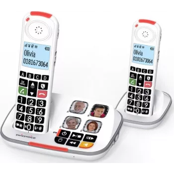 Alcatel Xtra 2355 Duo belaidis DECT telefonas (2 rageliai, juoda spalva)