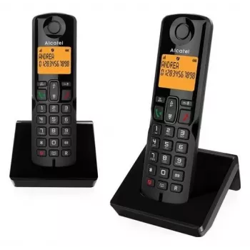 Alcatel S280 DUO belaidis DECT telefonas su sekretore – 2 rageliai, juoda spalva