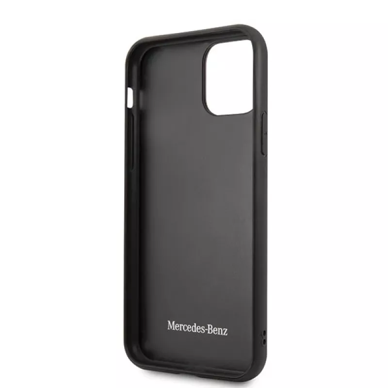 Mercedes-Benz Wood Line Walnut Hard Case for Apple iPhone 11 Pro Max - Brown