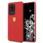 Ferrari Hardcase FESSIHCS69RE Silikoninis Dangtelis Samsung Galaxy S20 Ultra - Raudona
