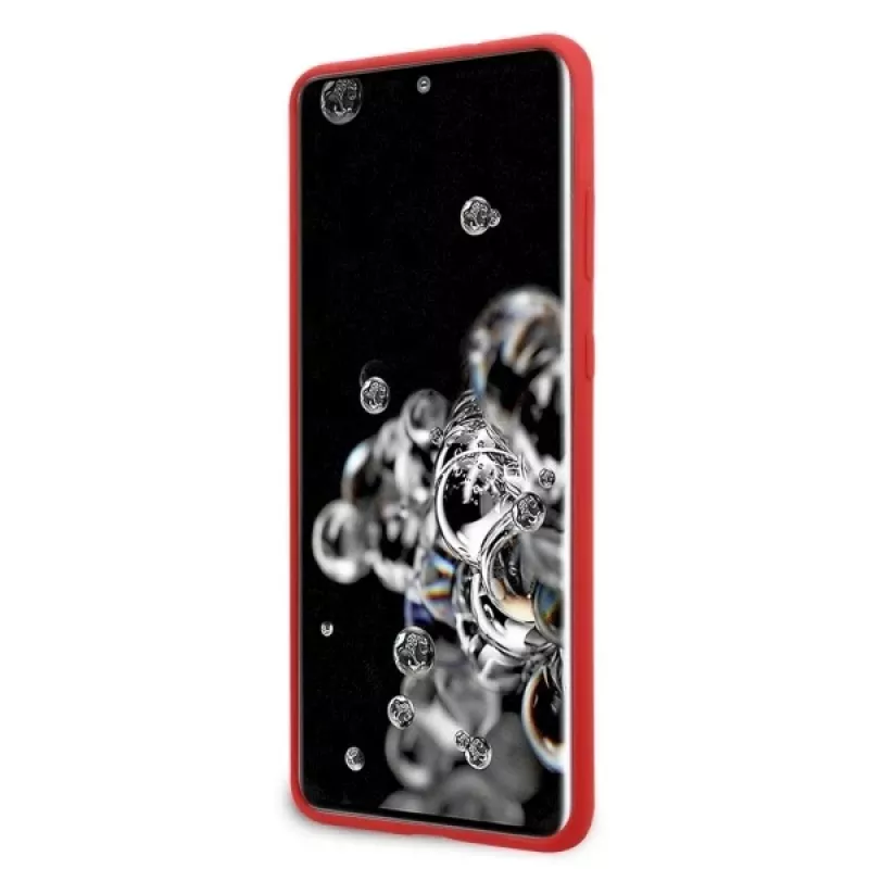 Ferrari Hardcase FESSIHCS69RE Silikoninis Dangtelis Samsung Galaxy S20 Ultra - Raudona