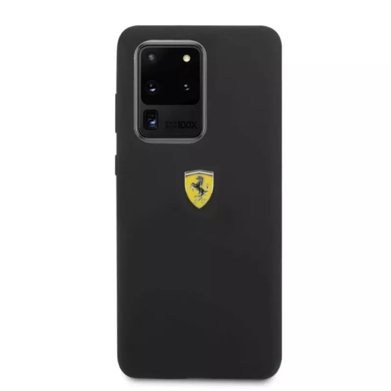 Ferrari Hardcase FESSIHCS69BK Silikoninis Dėklas Samsung Galaxy S20 Ultra - Juodas