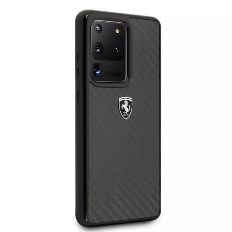 Ferrari Hardcase FEHCAHCS69BK, skirta Samsung Galaxy S20 Ultra, Black Carbon Heritage