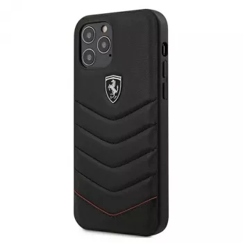 Ferrari Off Track Quilted Hardcase, apsauginis dėklas, skirtas Apple iPhone 12 Pro Max 6,7 inch juodas