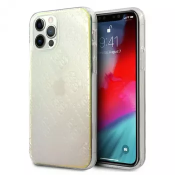 Guess GUHCP12M3D4GIRBL Iridescent Opal Hard Case, skirta Apple iPhone 12 / iPhone 12 Pro 6,1 colio - 4G 3D Pattern Collection
