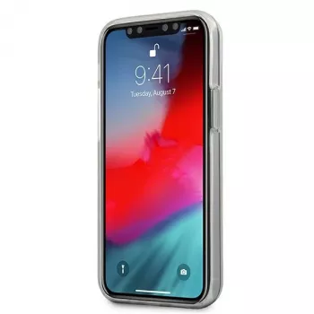 Guess GUHCP12SPCU4GGPI iPhone 12 mini 5,4 colio rožinis kietas dėklas 4G Gradient